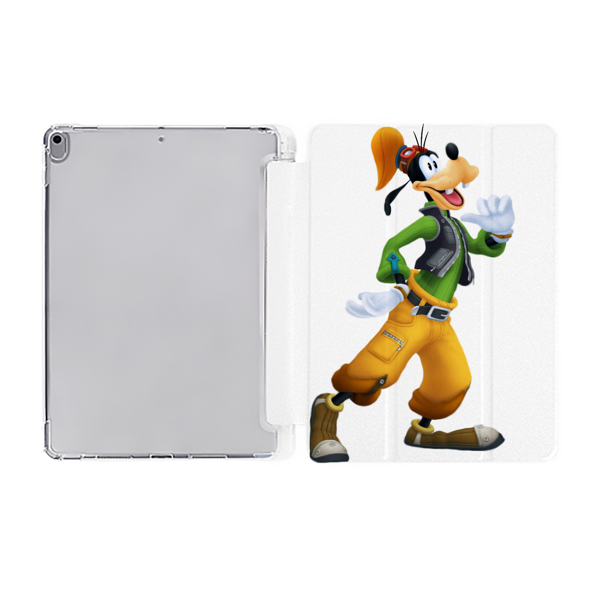 （画像用） ミッキーマウス Mickey Mouse IPad ケース ペン収納付き 三つ折りスタンド PUレザー×シリコン 対応機種9.5/10.5/10.9インチ